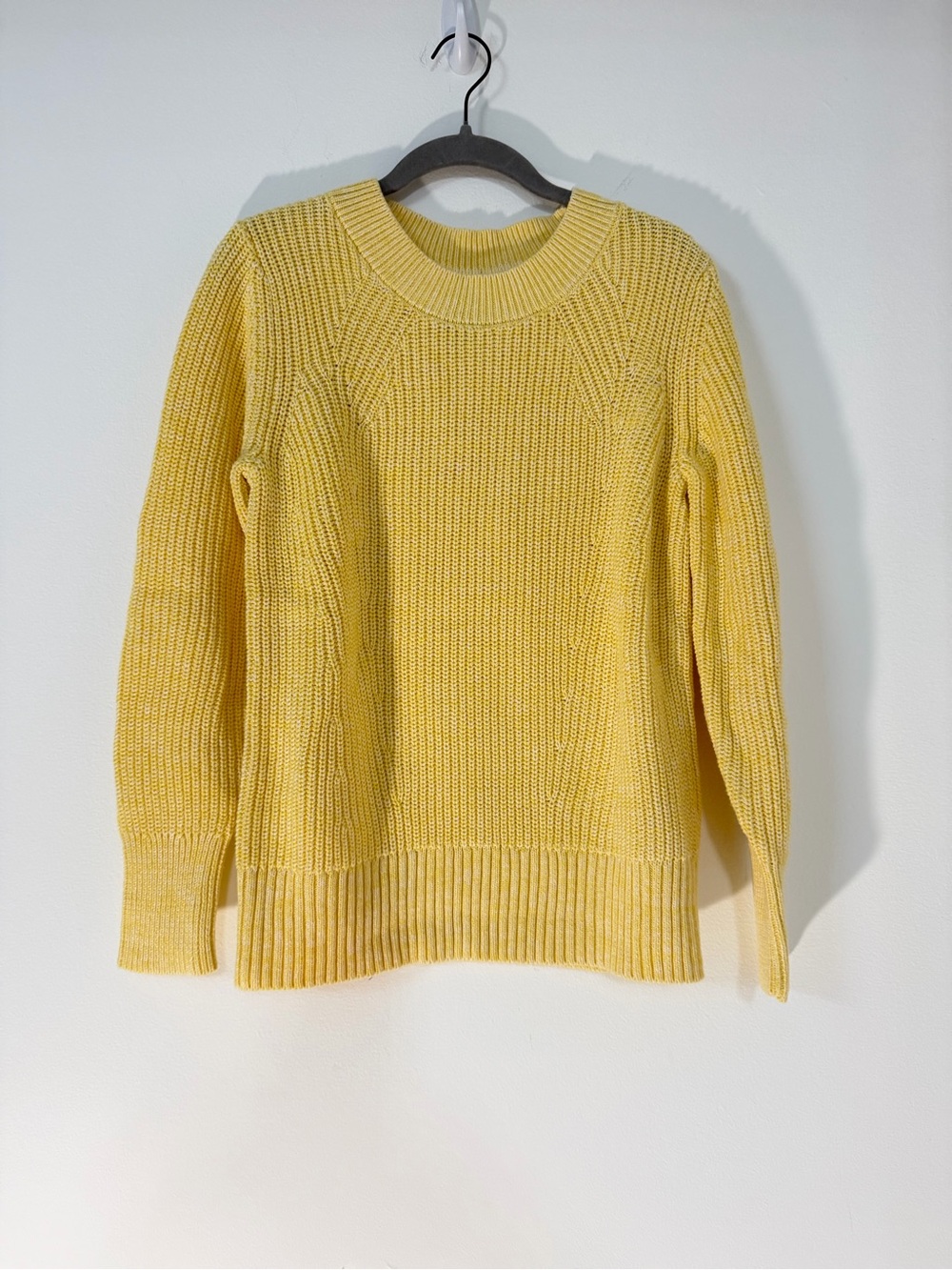 GAP Sunny Yellow Crewneck Ribbed Sweater
